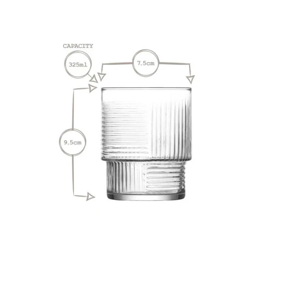 Lav helen su bardak - 12 parça su meşrubat bardağı seti takımı 2 boy yeni seri - Resim 5