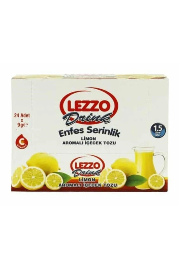 Lezo Lezzo Limon Aromalı Toz Içecek 9 gr 24 Paket