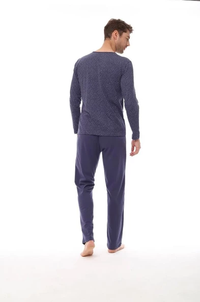 Pijadore 1523 Büyük Beden Uzun Kollu Erkek Pijama Takım - 5