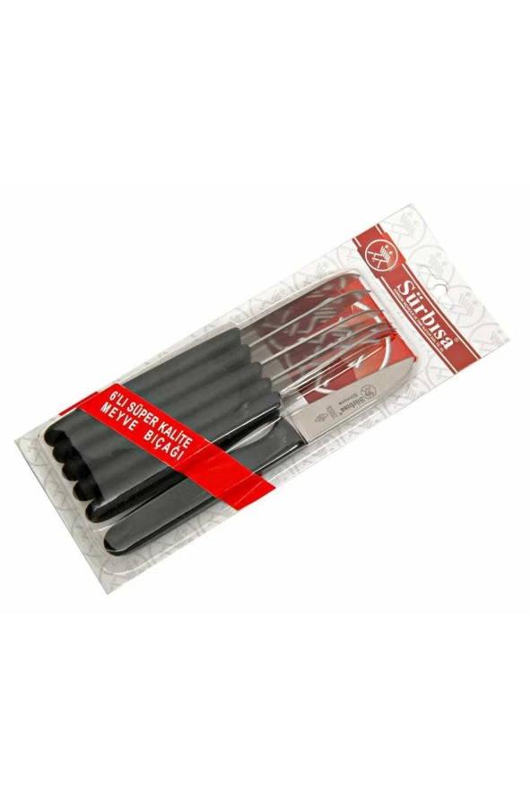 Sürbisa Sürbısa 61007 Meyve Bıçağı 6'lı Set Siyah Renk