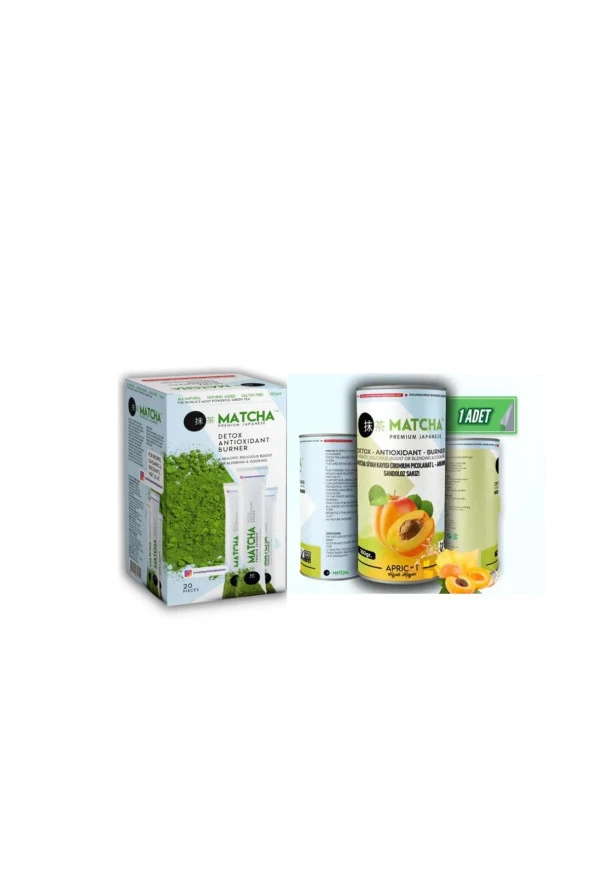 Matcha Premium Japanese -Çilek Aromalı ve Kayısı Aromalı, Matcha Form Çayı Form Çay 2 Li (2 box)