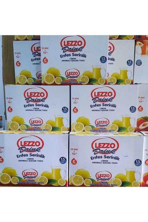 LEZZO Limon Aromalı Toz Içecek 24x9 gr 24 Paketli Koli