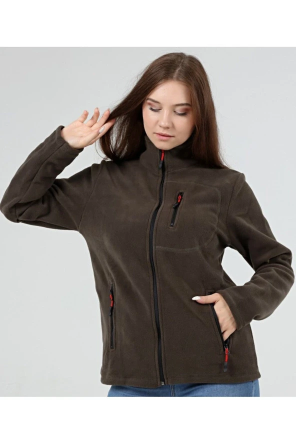 Store Kadın Polar Tam Fermuarlı Outdoor 3 Cepli Spor Polar Ceket - 5