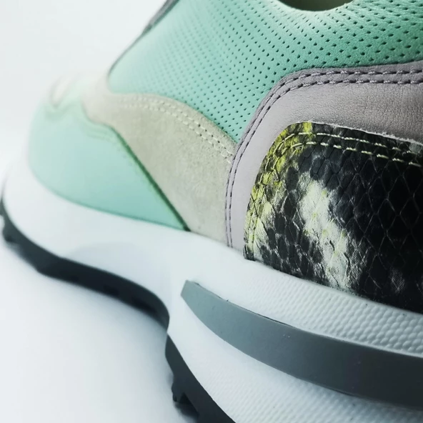 Janestt Kadın Hakiki Deri Bağcıklı Fermuarlı Sneaker 113-2921 - 6