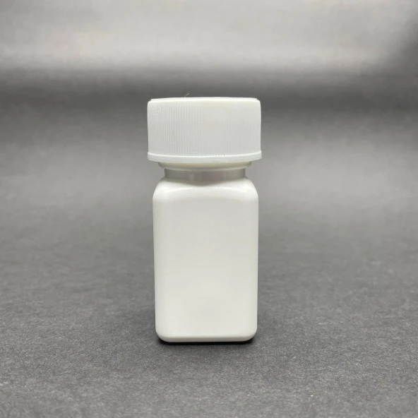 45 cc Köşeli Tablet Şişesi  - Kilitli Kapaklı- 40ml Köşeli İlaç Şişe- x 10 Adet - 1