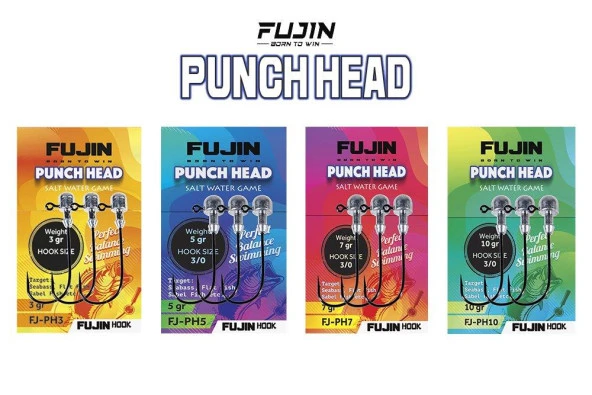 Fujin Punch Head Jighead #3/0. 10 gr