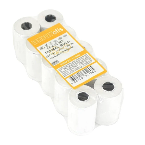 UMUR Yazar Kasa Pos Rulosu 56mm x 16mt - 10 Adet - KUTULU - 2