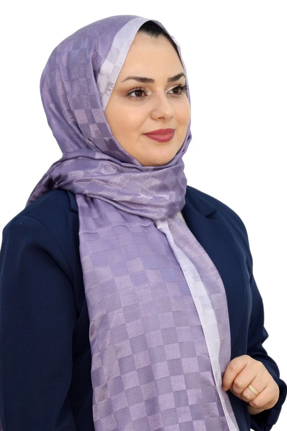 HİNT İPEK DAMA MONOGRAM ŞAL EŞ5304-13 ürün görseli