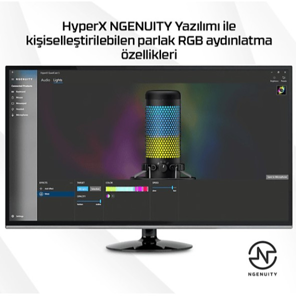 HyperX Quadcast S RGB Oyuncu Mikrofonu - 4