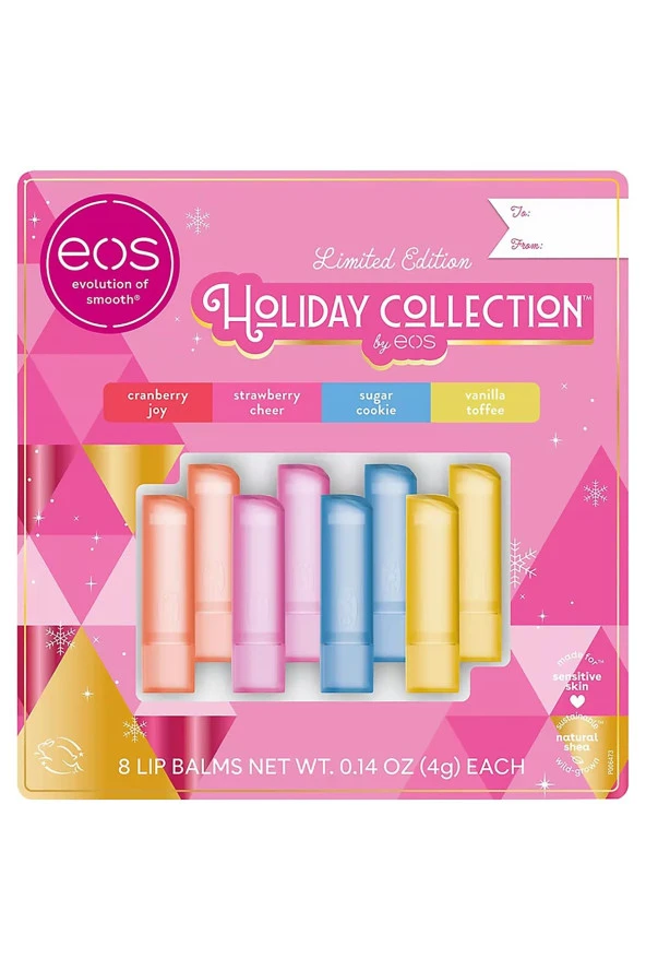 EOS Lip Balm Holiday Collection Dudak Balsamı Çeşit Paketi 8 Adet