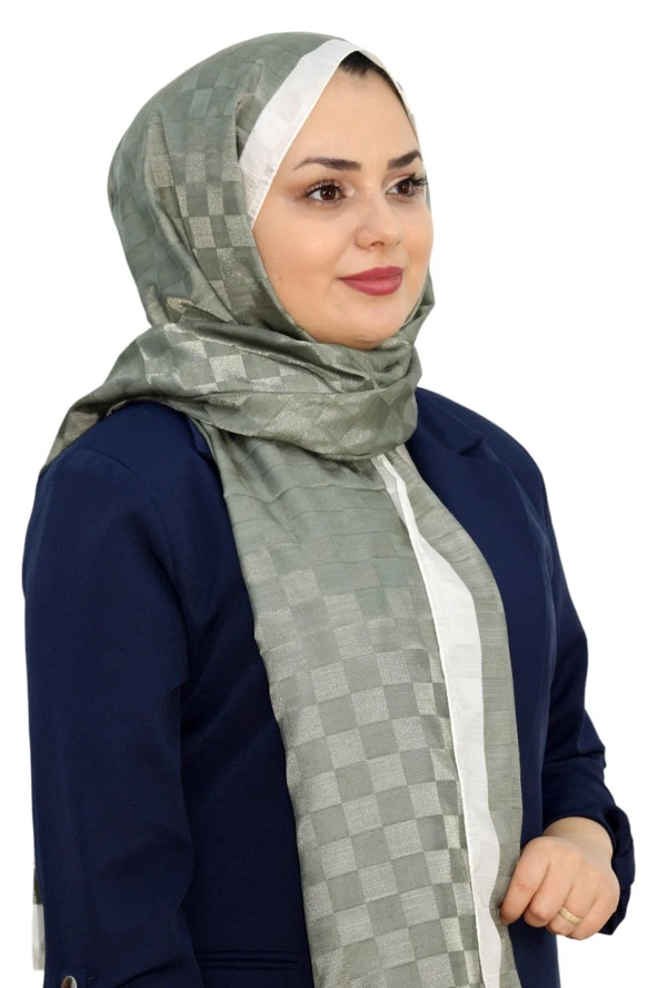 HİNT İPEK DAMA MONOGRAM ŞAL EŞ5304-6 ürün görseli