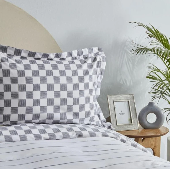Karaca Home Cordova Antrasit %100 Pamuk Çift Kişilik Nevresim Takımı (PP) - 3
