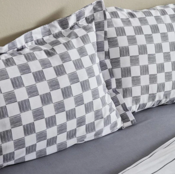 Karaca Home Cordova Antrasit %100 Pamuk Çift Kişilik Nevresim Takımı (PP) - 4