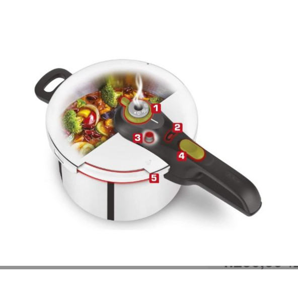 Tefal Secure 5 Neo V2 6 lt Düdüklü Tencere - 4