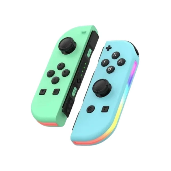 Cosmostech NS Switch Uyumlu 2'li J-C Joycon PAD Controller Gamepad Oyun Kolu Turkuaz-Yeşil