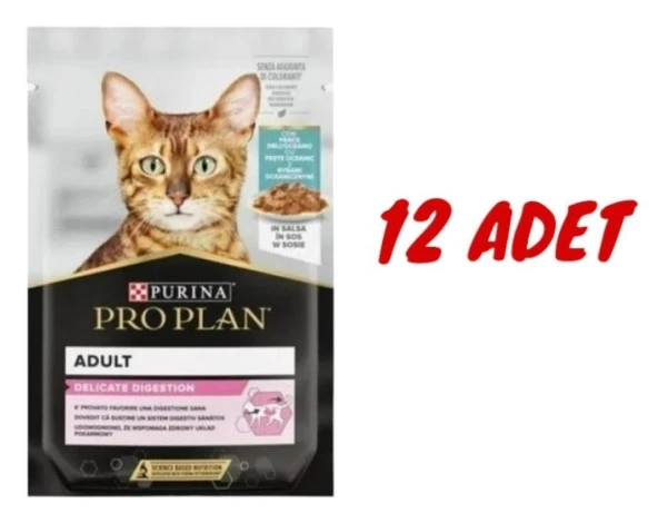 Pro Plan Pouch Sos İçinde Okyanus Balıklı Yetişkin Kedi Konservesi 85 Gr X 12 Adet