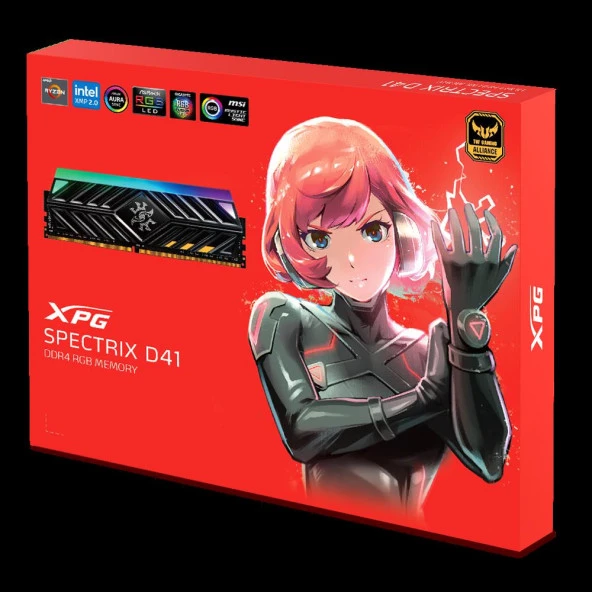 XPG Spectrix D41 32GB (2x16) DDR4 3200MHz RGB CL16 AX4U320016G16A-DT41 - 3