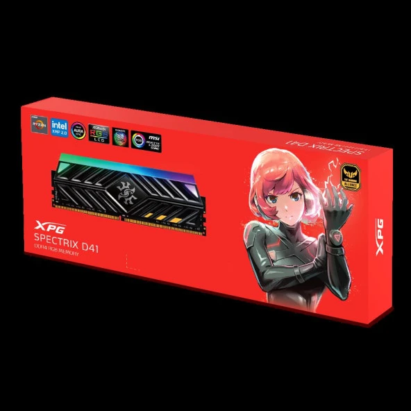 XPG Spectrix D41 32GB (2x16) DDR4 3200MHz RGB CL16 AX4U320016G16A-DT41 - 4