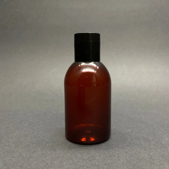 50 cc Amber Pet Şişe  - Siyah Kapaklı- 50ml Kahverengi Plastik Şişe- x 10 Adet ürün görseli