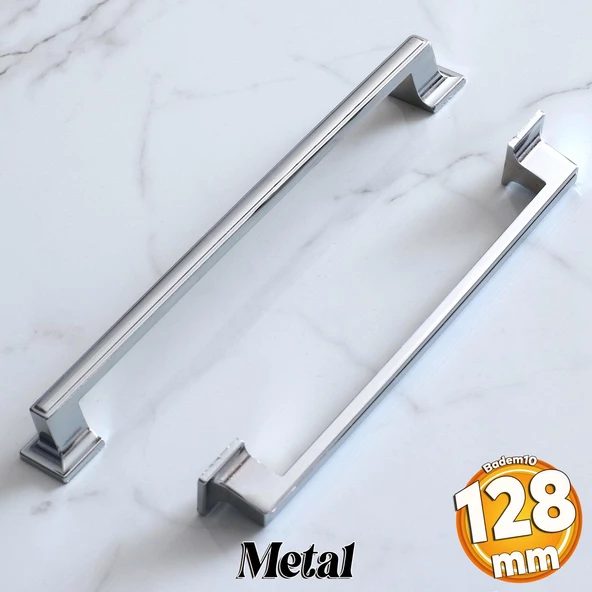 Gama 128 mm Krom Kulp Metal Mutfak Dolabı Mobilya Çekmece Dolap Kulpları Kapak Kulbu Kulpu 12.8 cm