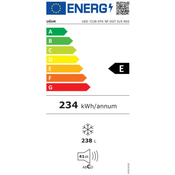 Uğur UED 7238 DTK NF DGT D/S R65 7 Çekmeceli Derin Dondurucu - 3