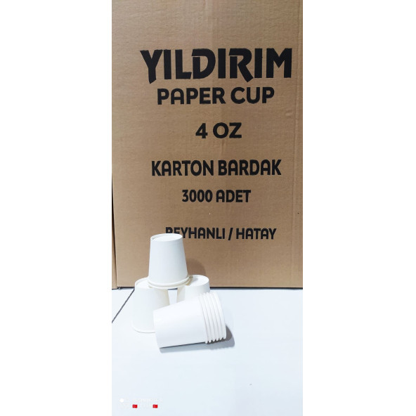 4 OZ BASKISIZ KARTON BARDAK ( 3000 ADET)