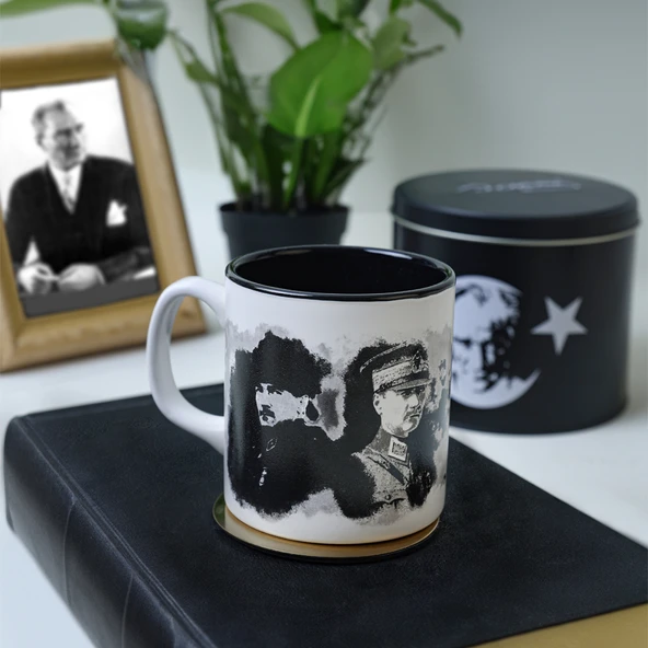 Keramika Keraart Cihanda Sulh Özel Teneke Kutulu Atatürk Kupa 10 Cm