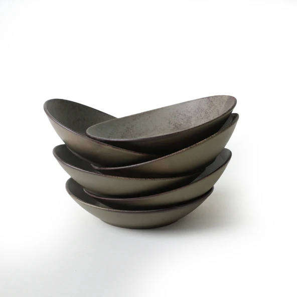 Keramika Mat Toprak Stella Yemek Tabağı 22 Cm 6 Adet 20572 - 9