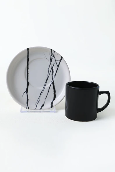 Keramika Keraart Mermer Kahve Takımı 12 Parça 6 Kişilik 17951 - Resim 7