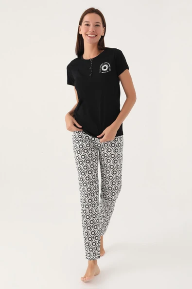 Pierre Cardin 8785 Good Kadın Kısa Kol Pijama Takımı - 8