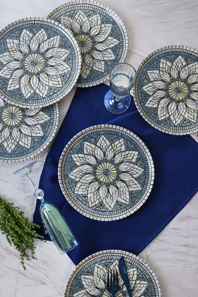 Keramika Keraart Mosaic Marvels Pasta Tabağı 22 cm 6 Adet 21619