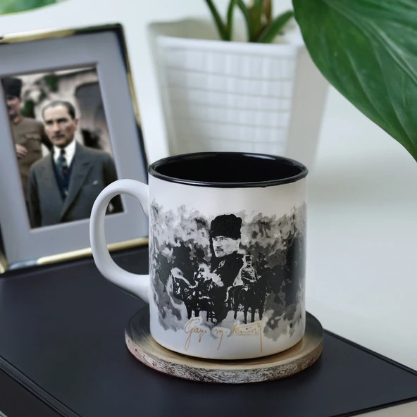 Keramika Keraart İstiklal Marşı Özel Teneke Kutulu Atatürk Kupa 10 Cm - 6