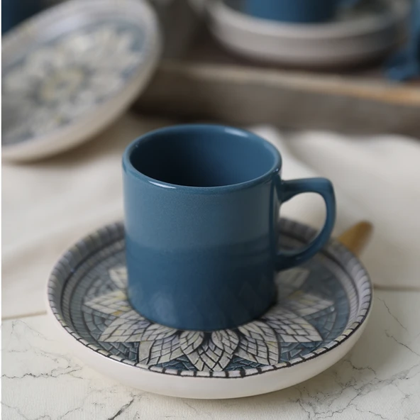 Keramika Keraart Mosaic Marvels Kahve Takımı 12 Parça 6 Kişilik 21619 - 6