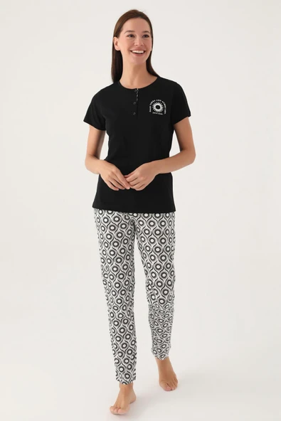 Pierre Cardin 8785 Good Kadın Kısa Kol Pijama Takımı - 7