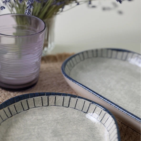 Keramika Keraart Mosaic Marvels Kayık Tabak 28 cm 2 Adet 21621 - 2