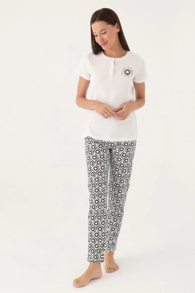 Pierre Cardin 8785 Good Kadın Kısa Kol Pijama Takımı - 3