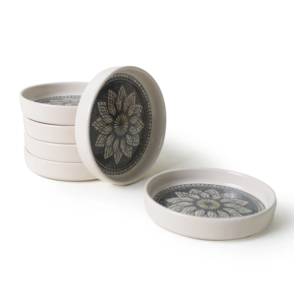 Keramika Keraart Mosaic Marvels Stackable Çerezlik / Sosluk 14 Cm 6 Adet 21619 - 7