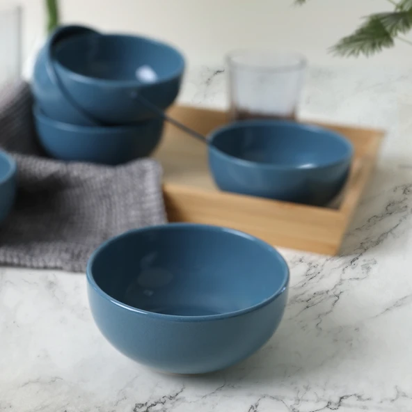 Keramika Mavi Bulut Kase 12 Cm 6 Adet 407 - 3