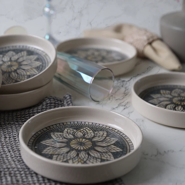 Keramika Keraart Mosaic Marvels Stackable Çerezlik / Sosluk 14 Cm 6 Adet 21619 - 4