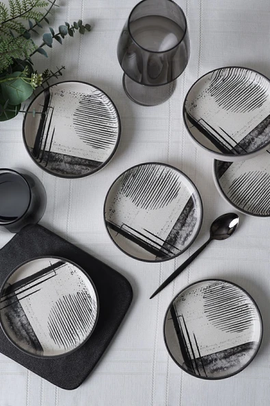 Keramika Keraart Shadowy Stackable Çerezlik / Sosluk 14 Cm 6 Adet 21784 - Resim 2