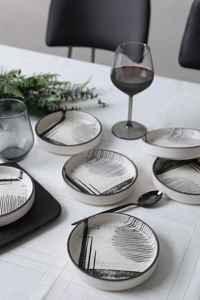 Keramika Keraart Shadowy Stackable Çerezlik / Sosluk 14 Cm 6 Adet 21784 ürün görseli 1