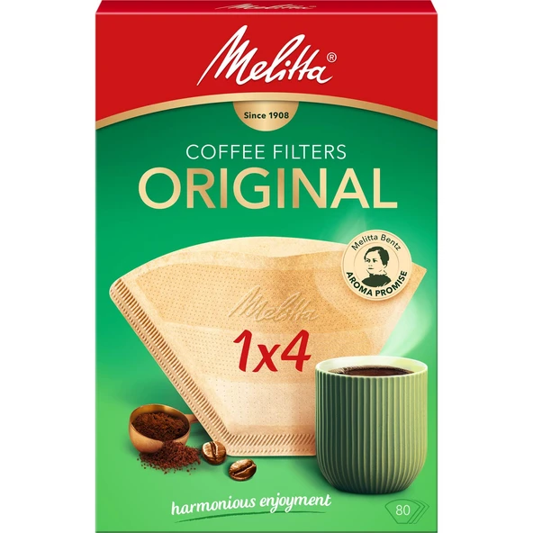 Melitta 1x4 Original Kahverengi Kahve Filtre Kağıdı