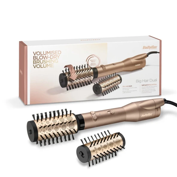 BaByliss AS952E Big Hair Dual Hava Üflemeli Saç Şekillendiricisi Rose Gold - 5
