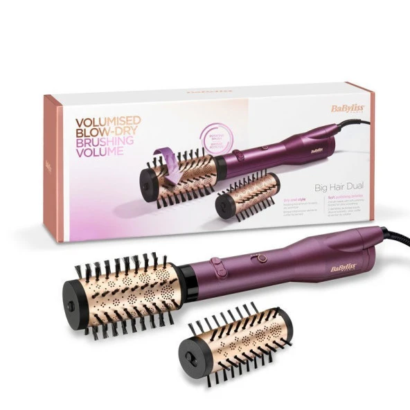 BaByliss AS950E Big Hair Dual Hava Üflemeli Saç Şekillendiricisi Mor - 4