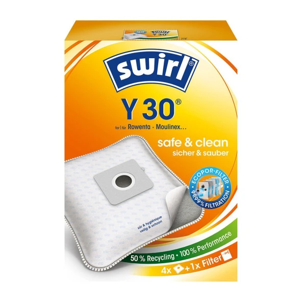 Swirl Y 30 EcoPor  Rowenta, Moulinex Elektrikli Süpürgeler için Toz Torbası - 2