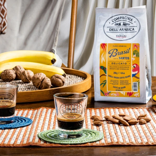 Caffe Corsini Brezilya Santos %100 Arabica Çekirdek Kahve 250GR - 4