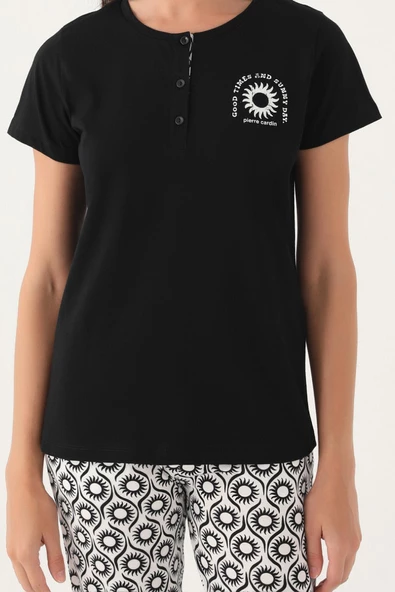Pierre Cardin 8785 Büyük Beden Good Kadın Kısa Kol Pijama Takımı - 5
