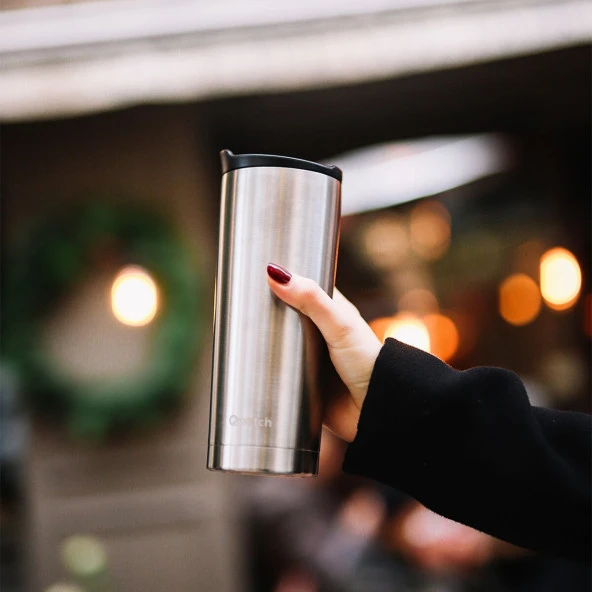 Qwetch QM6000 Isı Yalıtımlı 470ml Termos Mug - Metalik - 6