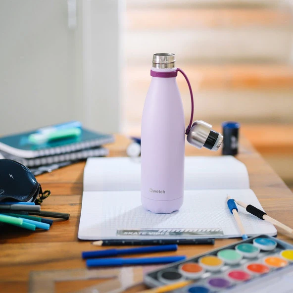 Qwetch QK9005 Kids Isı Yalıtımlı 500ml Termos - Kedi Desenli - 4