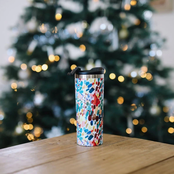 Qwetch QM6095 Özel Tasarımlı Isı Yalıtımlı 470ml Termos Mug – Arty - 7